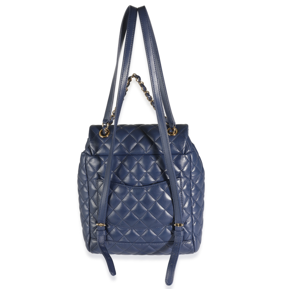 Chanel Navy Quilted Lambskin Small Urban Spirit Backpack - Picture 4 of 7